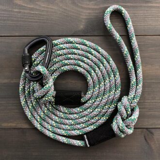 WilderDog Reflective Rock Climbing Rope Dog Leash with Carabiner Clip