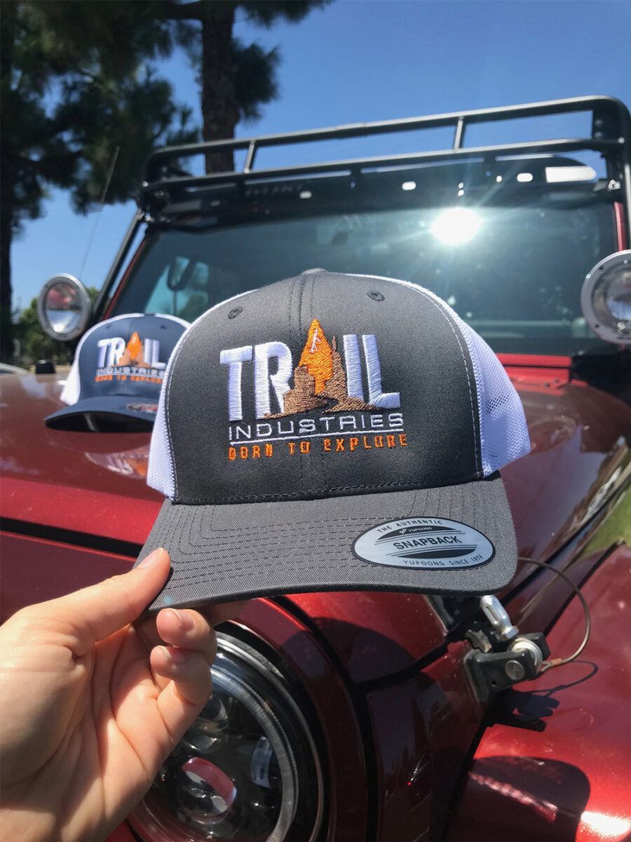 Trail Industries | Born to Explore | Retro Snapback Trucker Hat