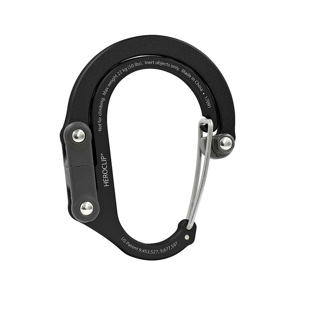 Heroclip Stealth Black Aluminum Oval Carabiner - Sturdy Gear Clip, 360  Degree Rotation, Pivoting Joints - 2.25-in Length, 0.7 oz. Weight in the  Carabiners department at
