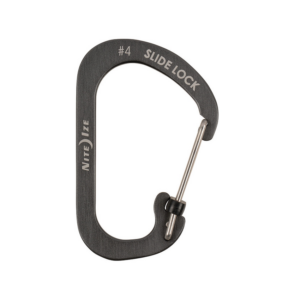 Trail Industries | Nite Ize | SlideLock No4 Carabiner Charcoal