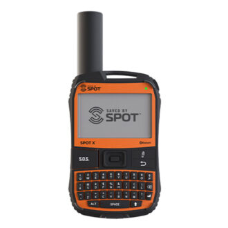 SPOT X 2-Way Bluetooth Satellite GPS Messenger front view on start-up screen