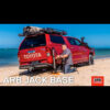 ARB Jack Base (Orange) used to jack up a Toyota