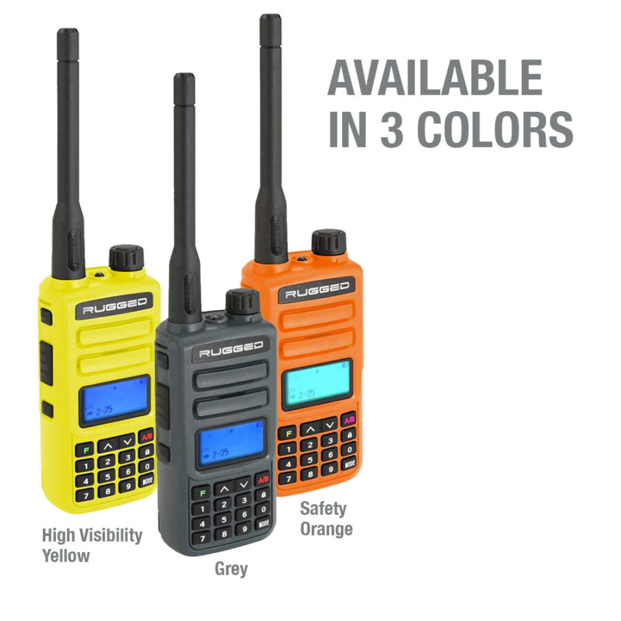 Rugged Radios GMR2 Handheld in three colors