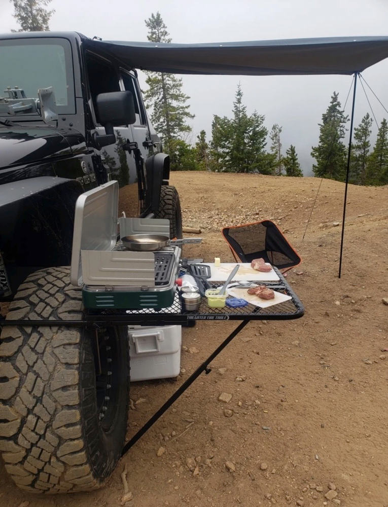 Trail Industries | Tailgater Tire Table | Large Aluminum