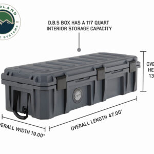 OVS Dark Grey 117 QT Dry Box, Drain, and Bottle Opener