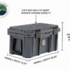 OVS Dark Grey 53 QT Dry Box, Drain, and Bottle Opener