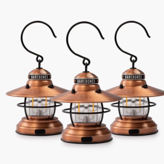 Barebones Edison Mini Lantern Copper 3pk