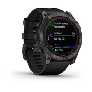 Garmin fenix® 7X Sapphire Solar (51mm) - Carbon Gray DLC Titanium with Black Band