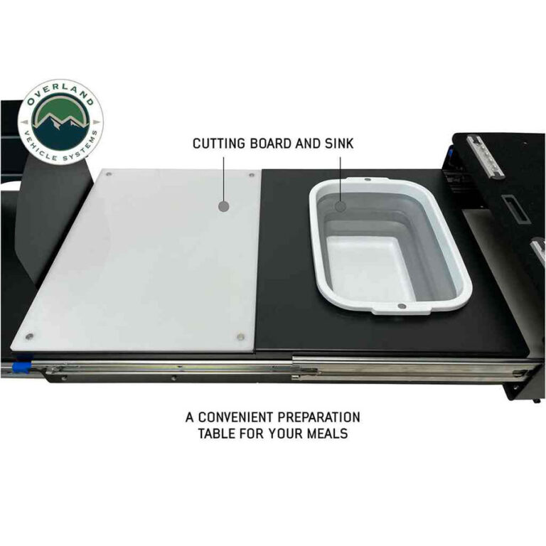 OVS Camp Cargo Box Kitchen With Slide Out Sink Trail Industries