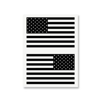 American Flag Decal in Gloss Black