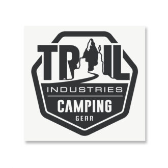 Trail Industries Camping Gear Decal in Matte Black