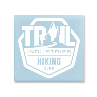 Trail Industries Hiking Gear Decal in Gloss White