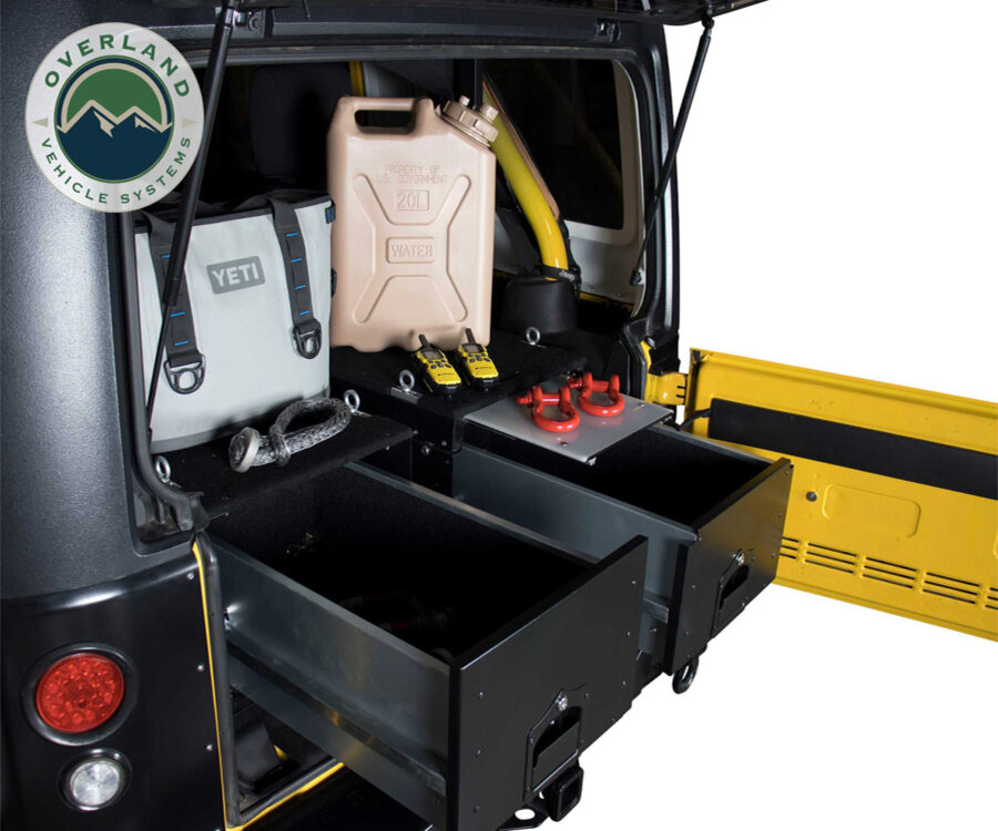 OVS Cargo Box with work station in back of truck